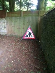 Tree Cutting Workman Sign