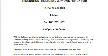ANNOUNCING FRINGFORD’S VERY OWN POP-UP-PUB!